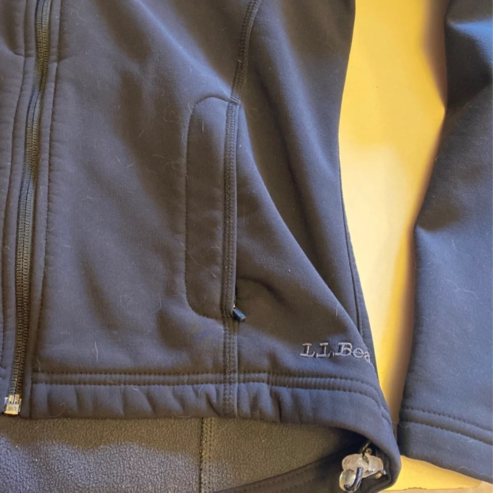 LL Bean Shell Jacket Small Black - Picture 4 of 6